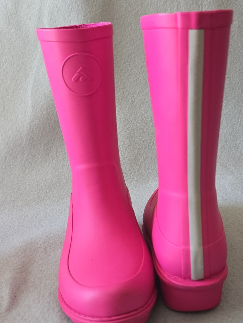 Fitflop Kids Bright Pink Rain Boots Sz 13 Waterproof - Picture 3 of 5